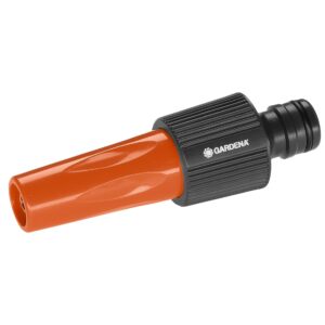 This adjustable Gardena Profi Spray Nozzle helps switch easily between gentle and powerful water flow