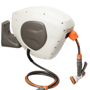Wall-mounted NETA Retractable Hose Reel Available at Lifestyle Home Garden
