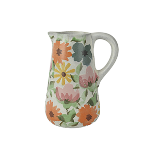 Jug Terracotta Flowers