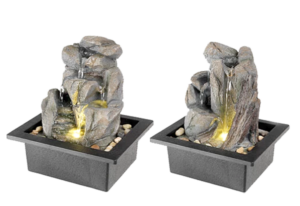 Fountain Polyresin LED Rock