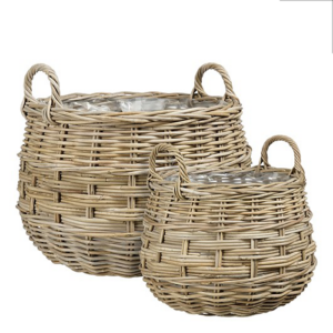 Basket Marcia with Handles (Grey)