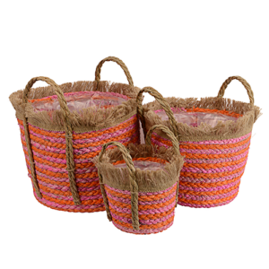 Planter Basket with Handles (Corn Leaf)