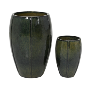 Carmen Clay Glazed Planter (Dark Brown)