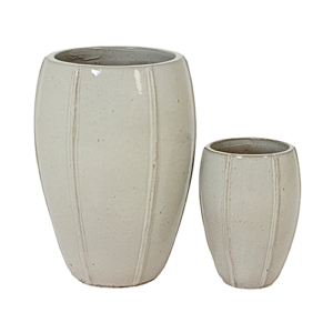 Carmen Clay Glazed Planter (Beige)