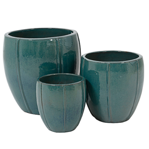 Carmen Clay Glazed Planter (Blue)