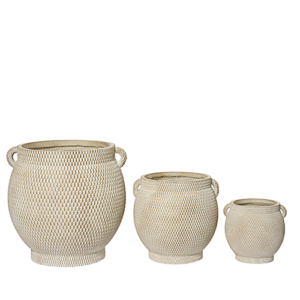 Jacob Clay Fibre Planter (Sand/warm)