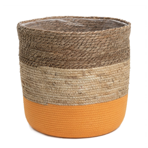 Corn Husk Bottom Orange Basket