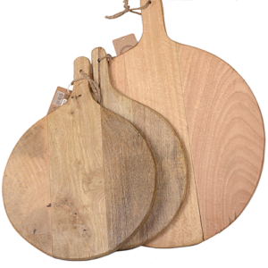 Round Teak Wood Serving Board