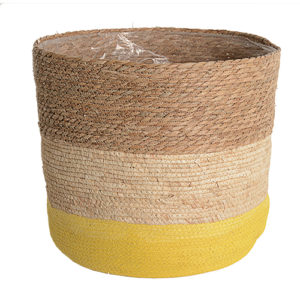 Corn Husk Bottom Yellow Basket