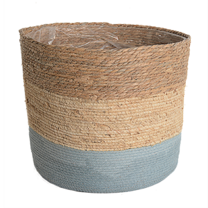 Corn Husk Bottom Blue Basket