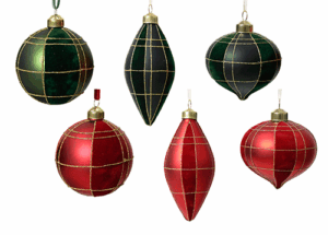 Velvet Glass Bauble With Gold Lines (Assorted)) @ Lifestyle Home Garden