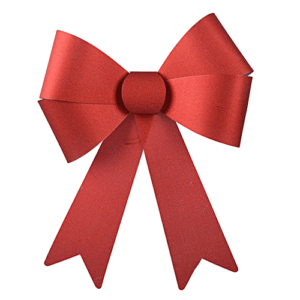 Red Glossy Xmas Bow @ Lifestyle Home Garden