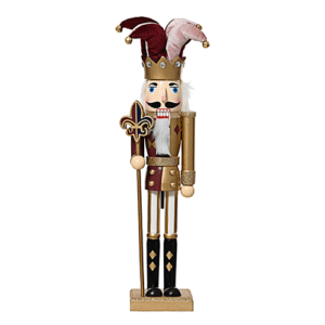 Nutcracker Harlequin With Staff & Hat
