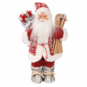 Santa Claus Snow Covered With Fur Boots